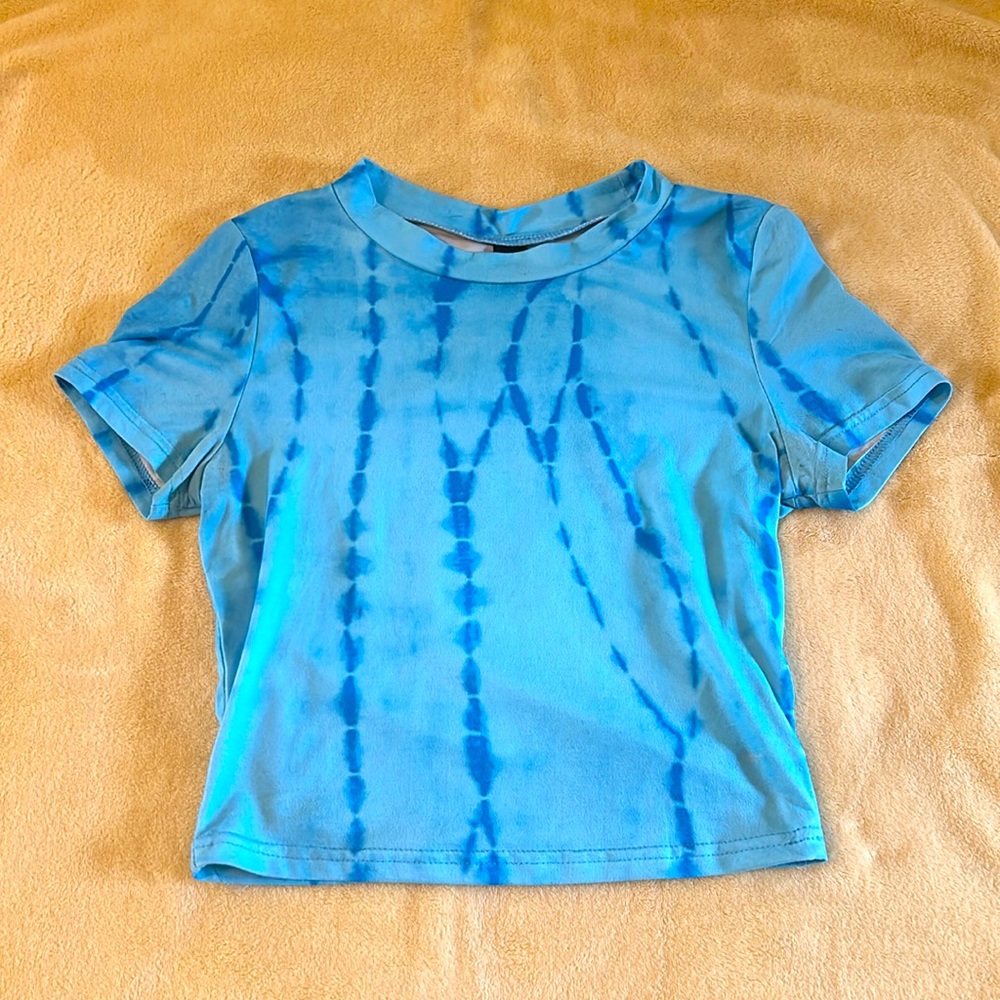 Blue shirt size small cropped